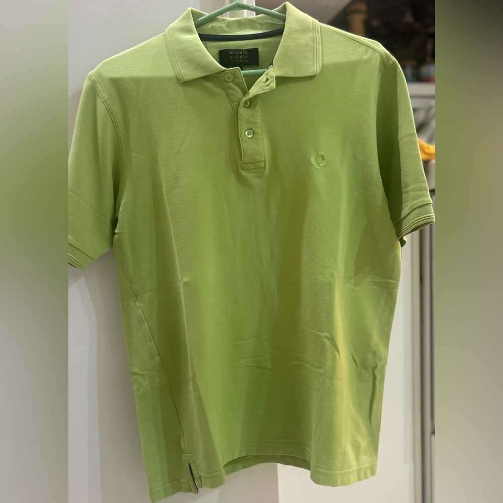💫ORVIETO Vintage 80’s Men’s Short Sleeve Polo Shirt - Green